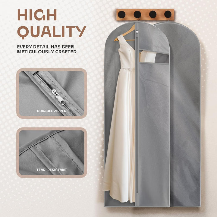 Innovatieve kledingzak met helder venster, heavy-duty design en functionaliteit voor reizigers.