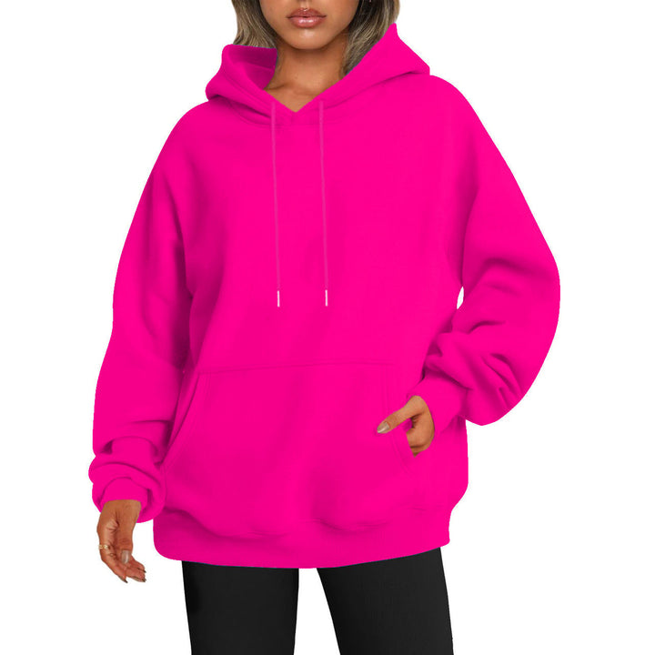 Unisex hoodie aan de achterkant, met ruime capuchon