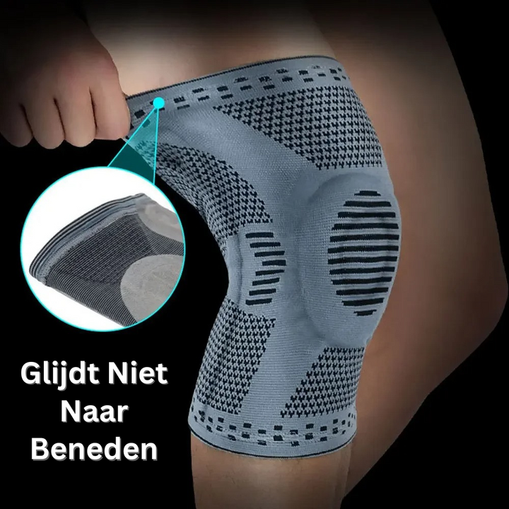 Knie ondersteuning met comfortabele kniebrace, ideaal voor fitness, werk en herstel.