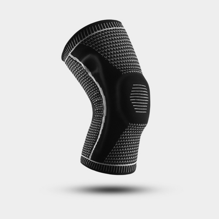 Ergonomische kniebrace die optimale steun en gewrichtsbescherming biedt voor actieve mensen.