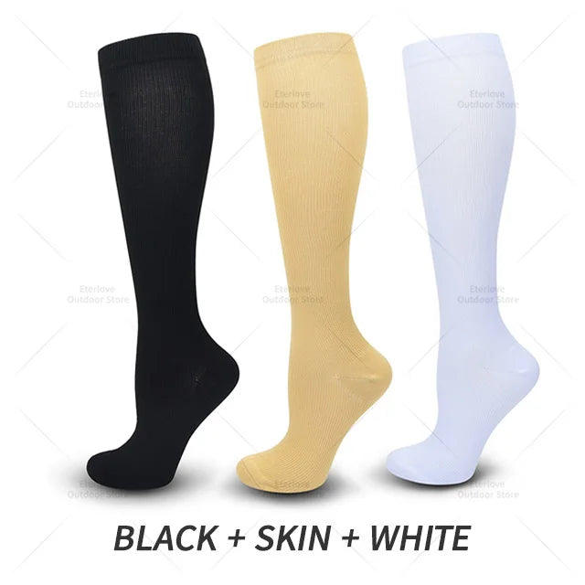 FitSupport unisex compressiesokken, kniehoog, verminderen zwelling en pijn.