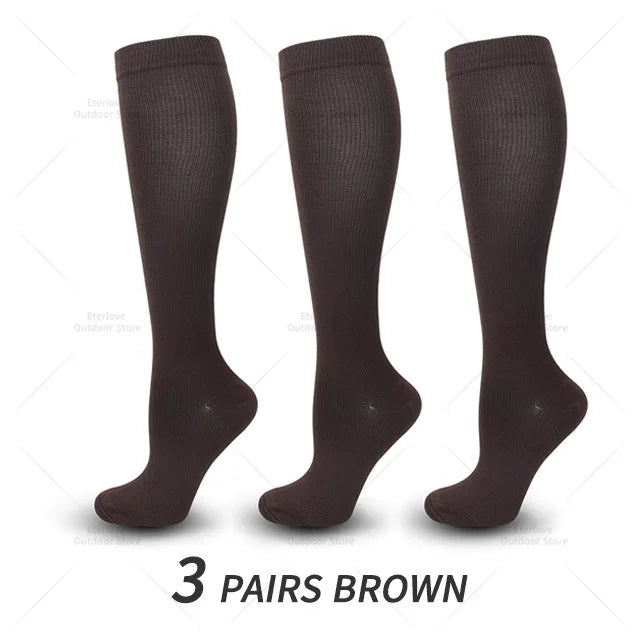 Sport compressiesokken (3 paar) voor optimale ondersteuning en comfort.
