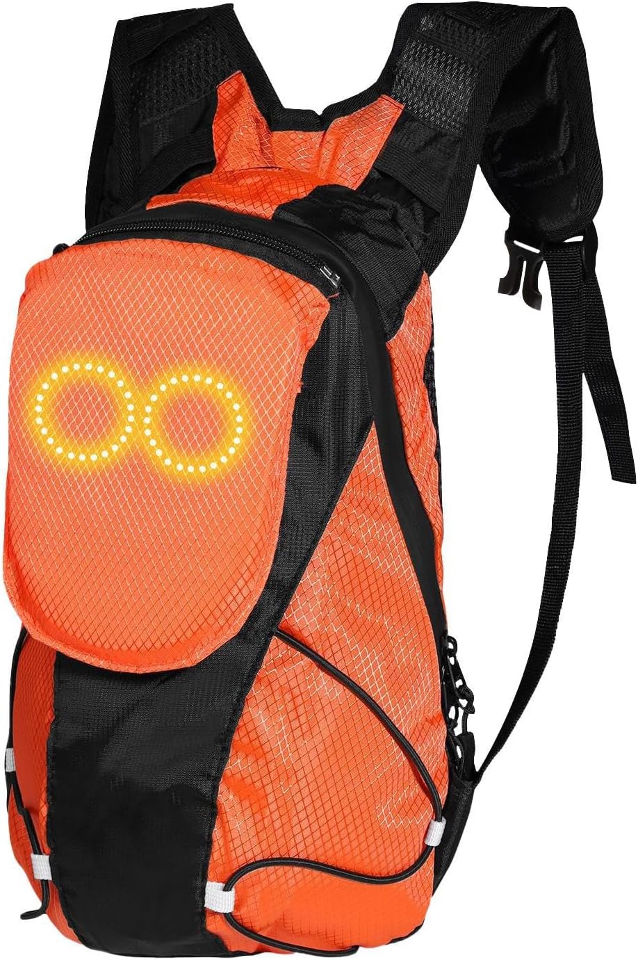 Unisex LED motorfietsrugzak, ideaal voor nachtrijden. Verhoogt zichtbaarheid en veiligheid.