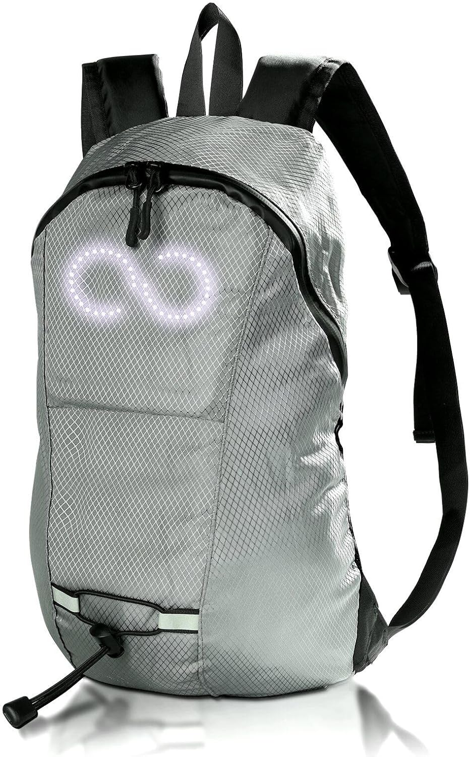 Unisex LED rugzak met muziekresponsieve verlichting, ideaal voor festivals en nachtleven.