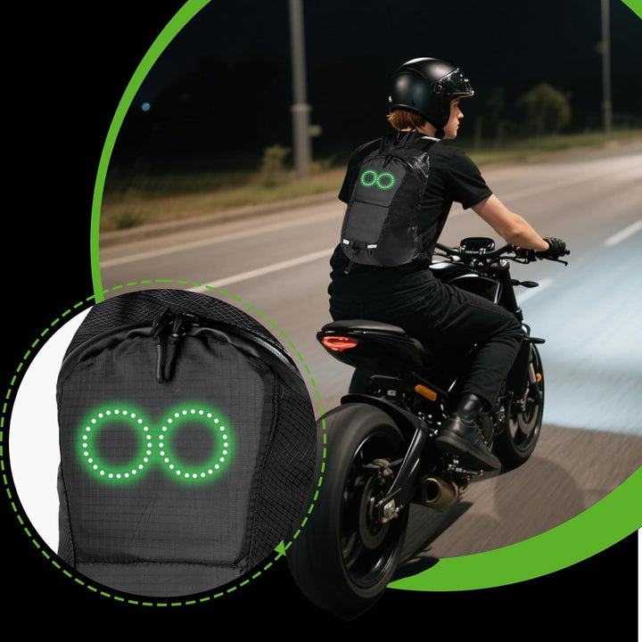 Geavanceerde LED rugzak met diverse lichtmodi, ideaal voor urban ontdekkingsreizigers.