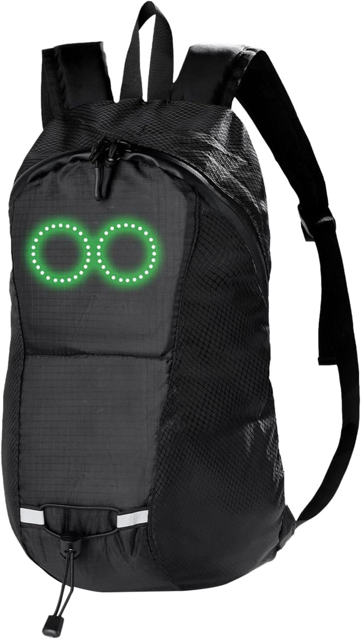 Multifunctionele lichtgevende rugzak, geschikt voor wandelen, fietsen en reizen.