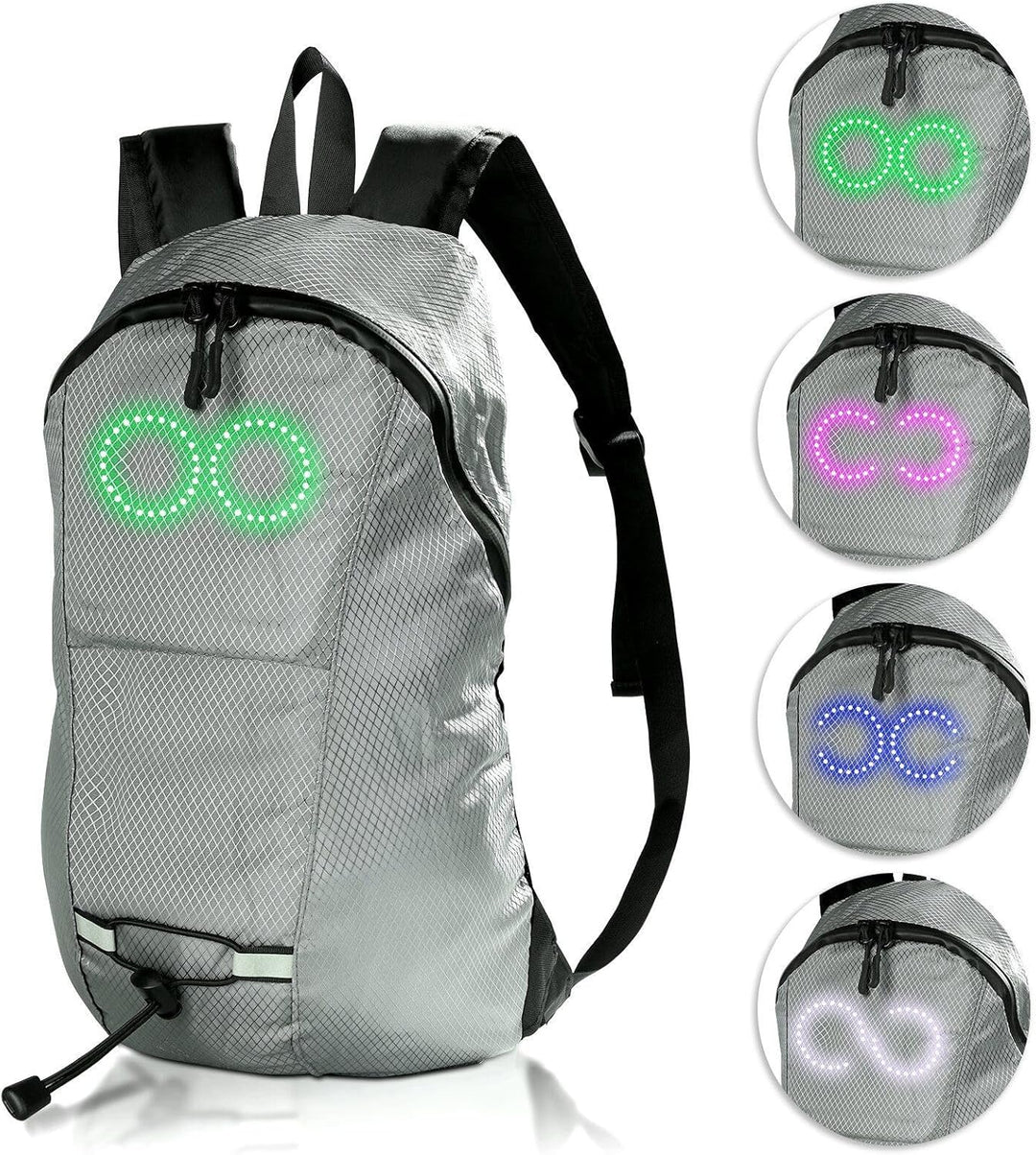Stijlvolle LED rugzak, transformeert elke outfit in een lichtshow, perfect voor feesten.