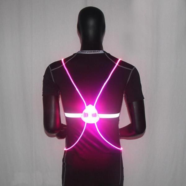 Knipperend LED veiligheidsvest voor maximale zichtbaarheid. Perfect voor hardlopen en fietsen in het donker.