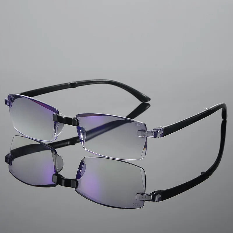 Stijlvolle en duurzame unisex leesbril met multifocale glazen voor optimaal leesgemak.