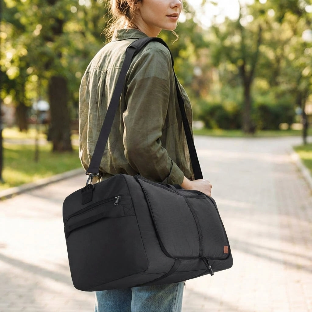 Unisex LoadMate reistas met schoenenvak, compact en opvouwbaar, ideaal voor sport of weekendtrip. Waterafstotend.