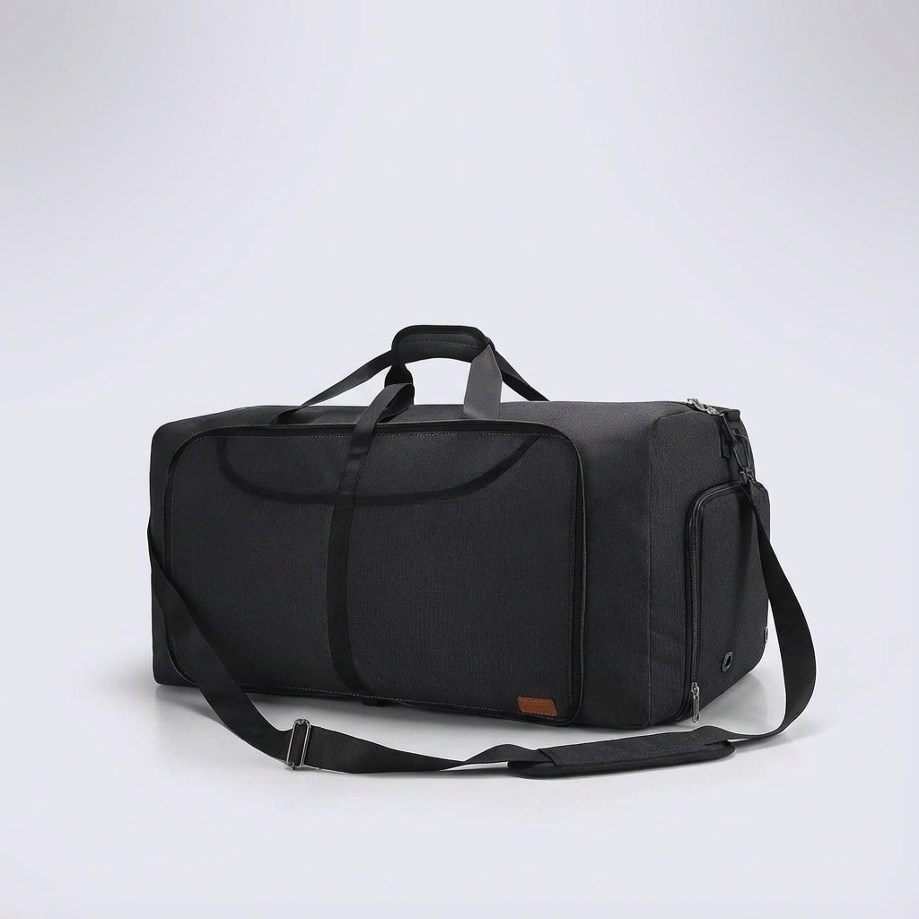 Moderne unisex reistas (duffelbag) met schoenenvak, comfortabel te dragen. Handige reisbagage voor iedereen.