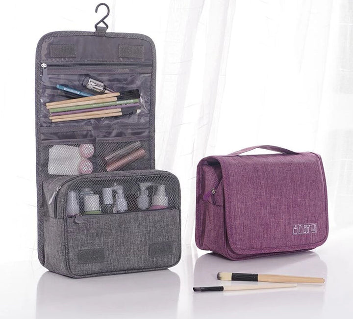 Unisex luxe hangende toilettas organiser voor reizen. Perfect voor cosmetica, make-up en verzorgingsproducten.