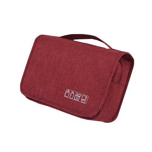 Compacte, lichte luxe toilettas organiser. Perfect voor handbagage. Je essentiële verzorging altijd binnen handbereik.