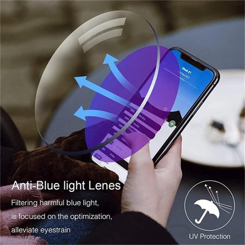 Multifocale unisex bril, ideaal als leesbril en computerbril. Optimale zichtverbetering met blauwlichtfilter.