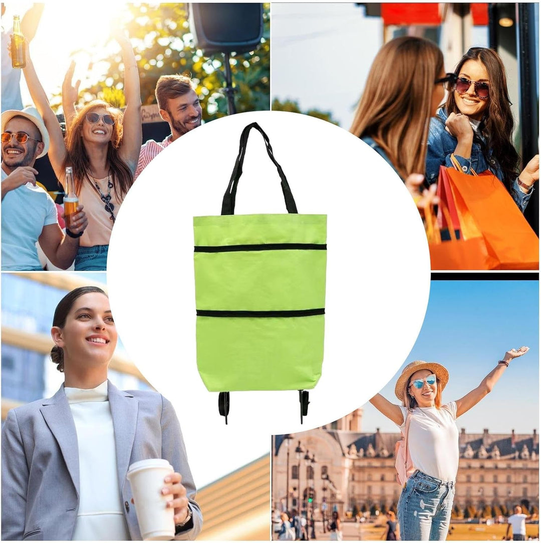 Universele opvouwbare boodschappentas met wielen; perfect als cadeau.