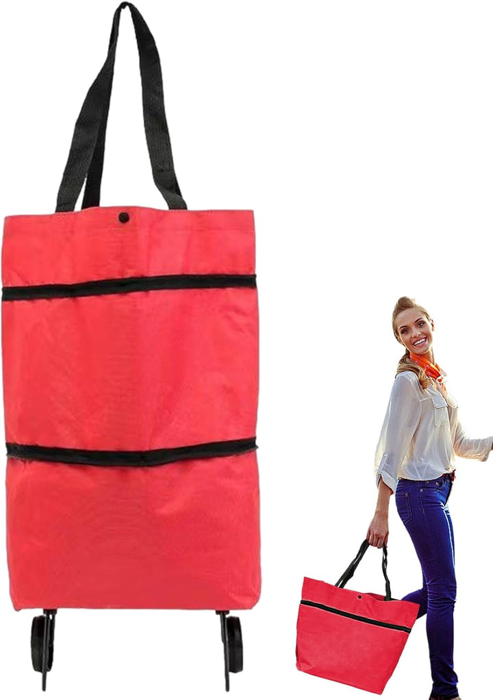 Opvouwbare boodschappenkar met wielen; perfect als cadeau voor elke gelegenheid.