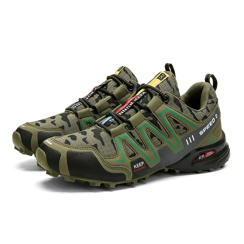 TerraGrip unisex orthopedische hardloopschoen en wandelschoen in donkergrijs, met ademend bovenmateriaal en antislipzool voor outdoorcomfort.