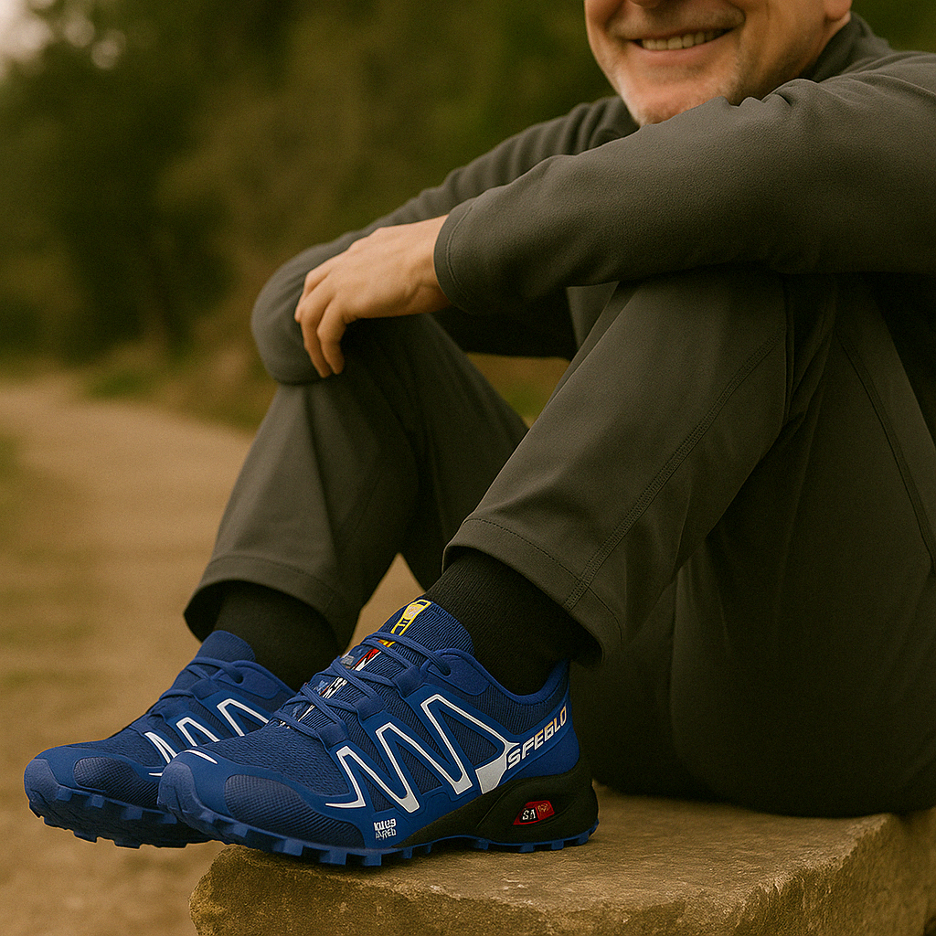 Unisex orthopedische wandelschoen, blauw, ergonomisch, ademend, met antislipzool voor comfort en stabiliteit