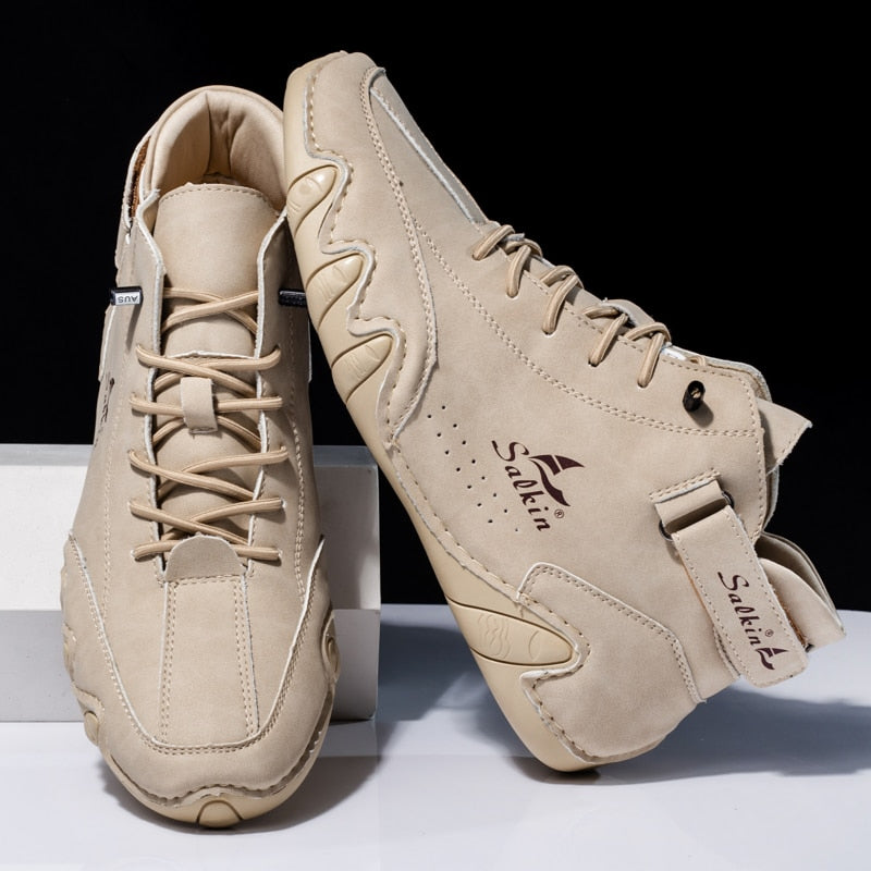 Unisex Orthopedische Leren Schoenen Ethan: comfort en stijl voor dagelijkse voetpijnverlichting en ondersteuning.