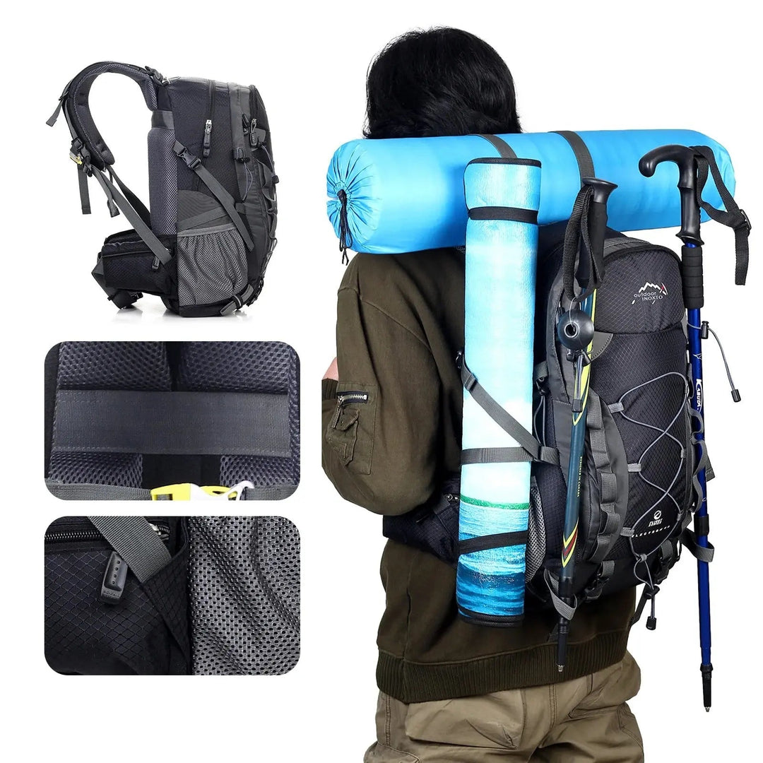 Comfortabele en duurzame ExplorerMax 40L backpack voor trekking. Unisex, lichtgewicht, perfect voor outdoor avontuur.