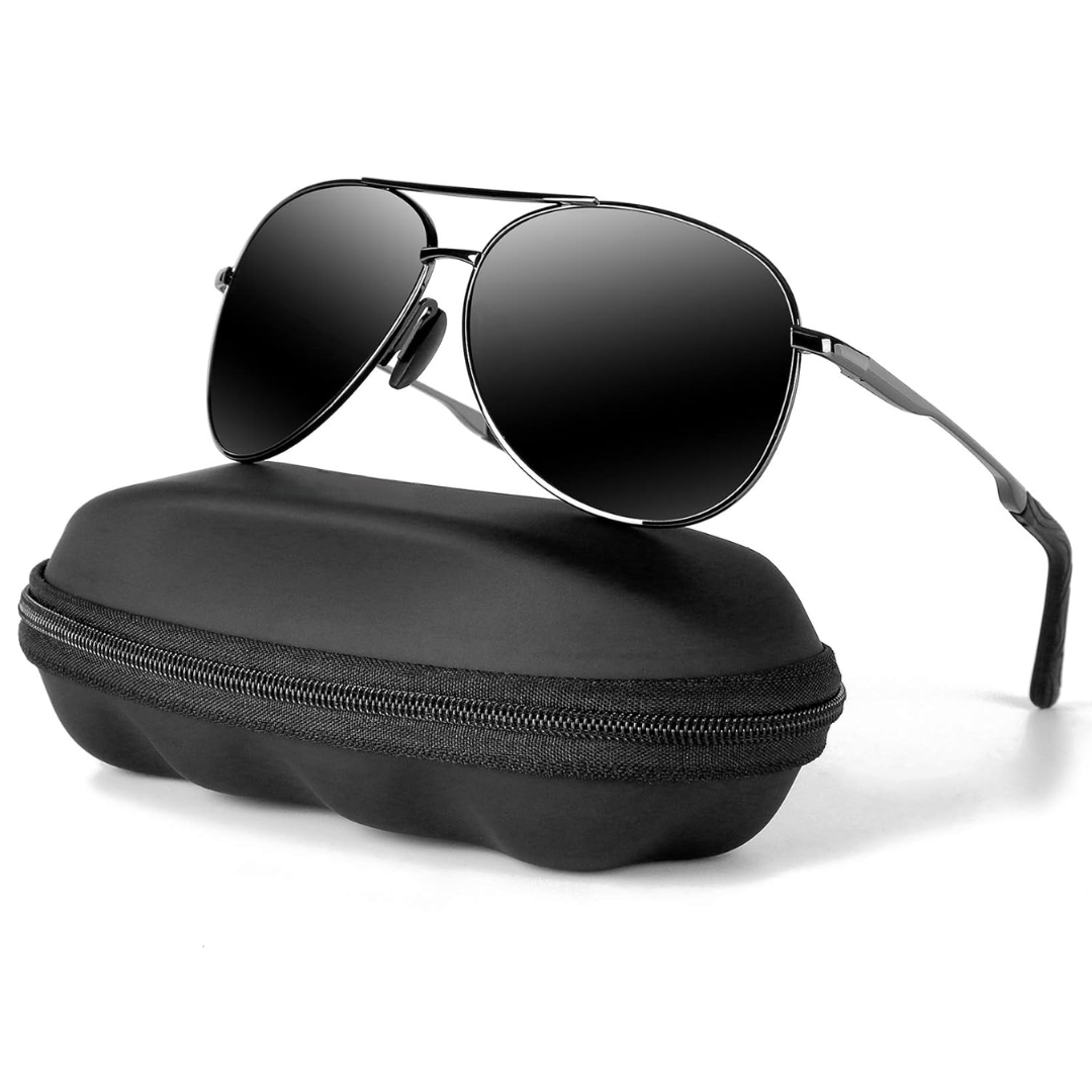 Premium 'Joey' gepolariseerde Aviator zonnebril, perfect voor sport, rijden en dagelijks gebruik.