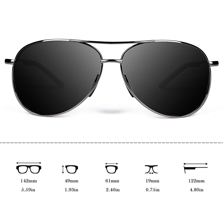 Essentiële 'Joey' Aviator zonnebril met UV-bescherming, gepolariseerd voor helder zicht buitenshuis.