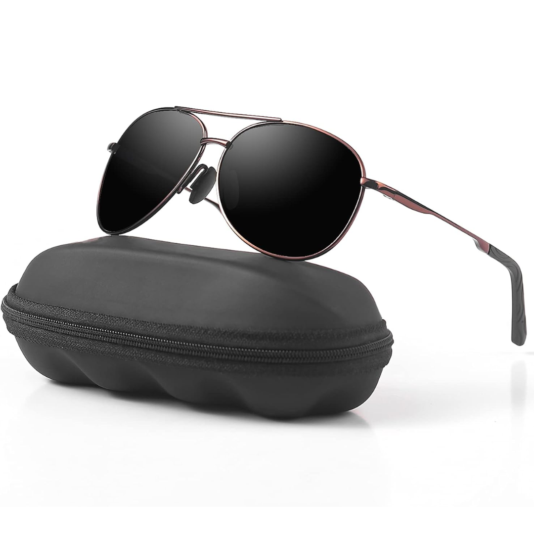 'Joey' Premium Aviator zonnebril voor unisex, gepolariseerd voor comfort en bescherming.