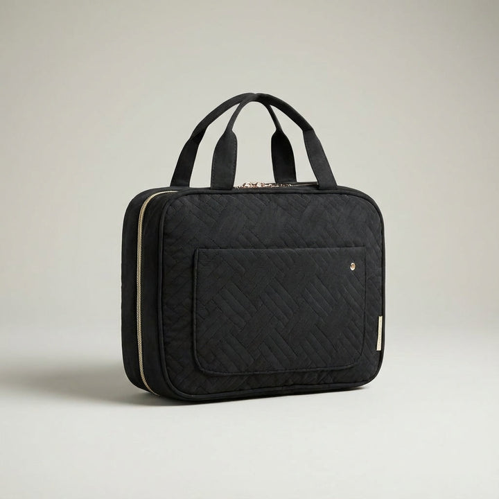 Stevige, compacte unisex toilettas organizer voor op reis; houdt al je badkameraccessoires georganiseerd en bij elkaar.
