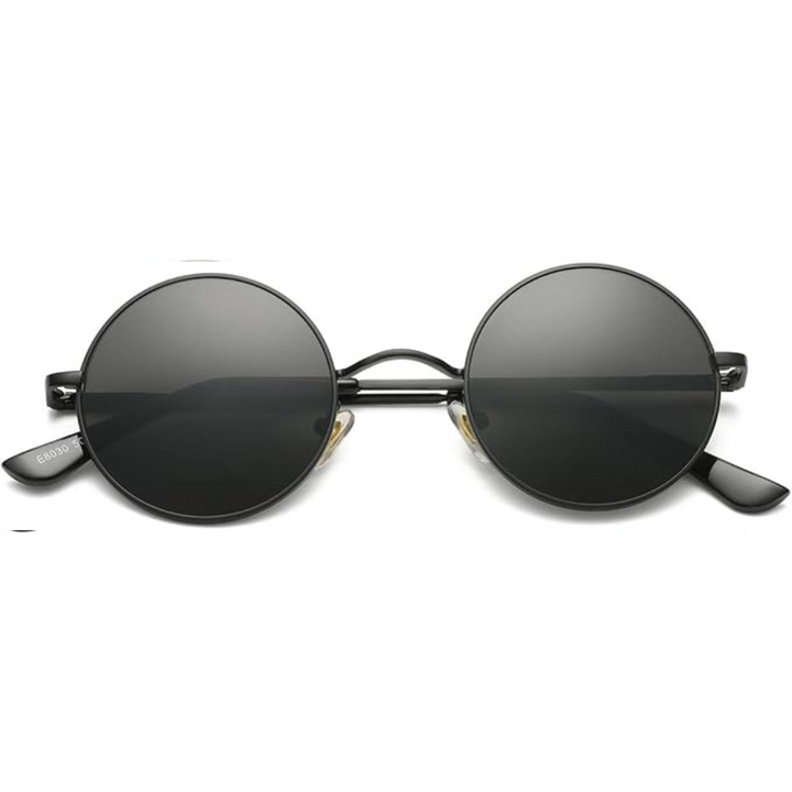 Gepolariseerde retro ronde zonnebril, unisex, met hoge UV-bescherming. Ideaal voor zonnige dagen.
