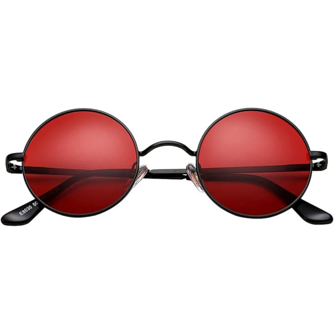 Mode accessoire: ronde retro zonnebril voor heren, gepolariseerd en vintage look.