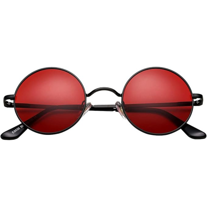 Mode accessoire: ronde retro zonnebril voor heren, gepolariseerd en vintage look.