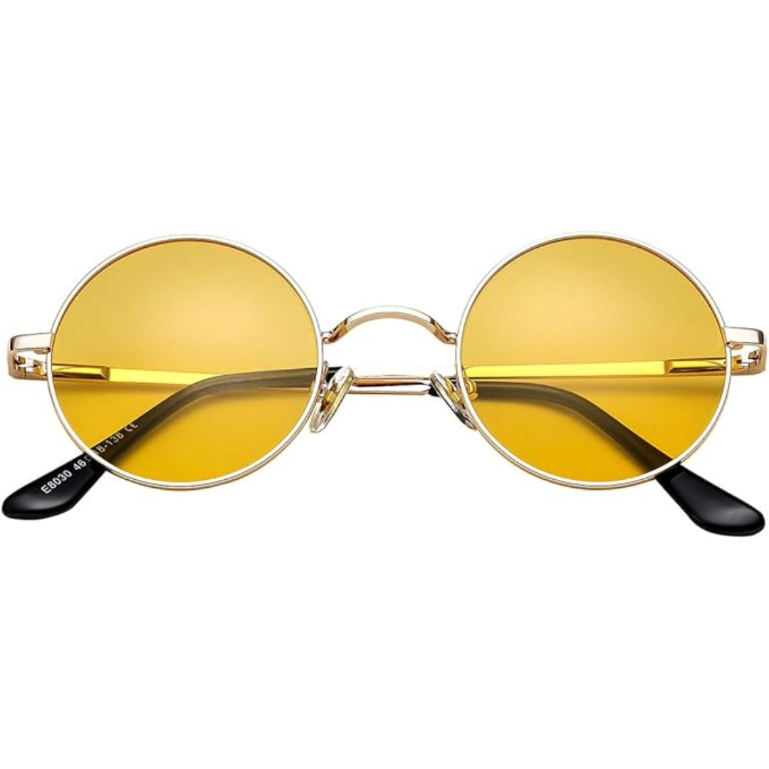 Dames retro ronde zonnebril, gepolariseerd met UV400. Stijlvolle aanvulling op elke outfit.