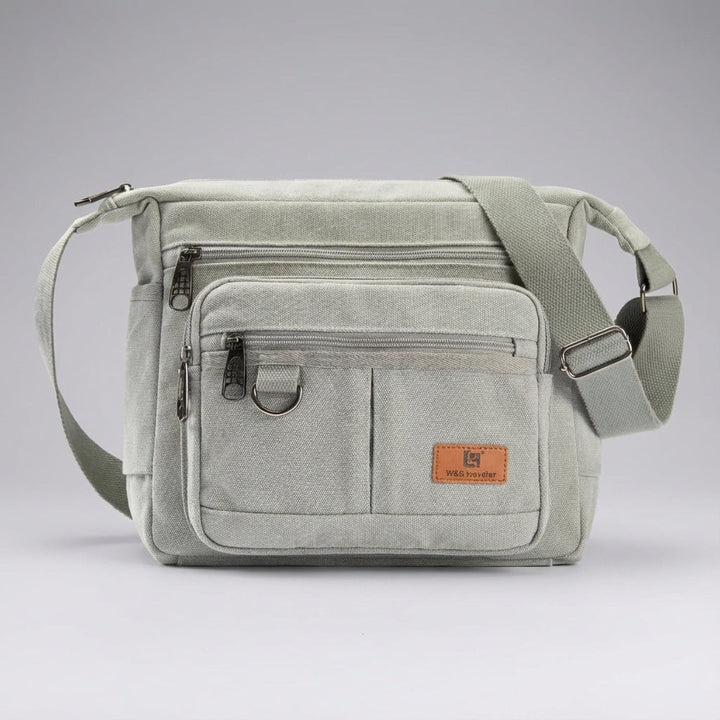 Unisex RFID messenger tas, canvas, houdt je spullen veilig en georganiseerd tijdens het reizen.