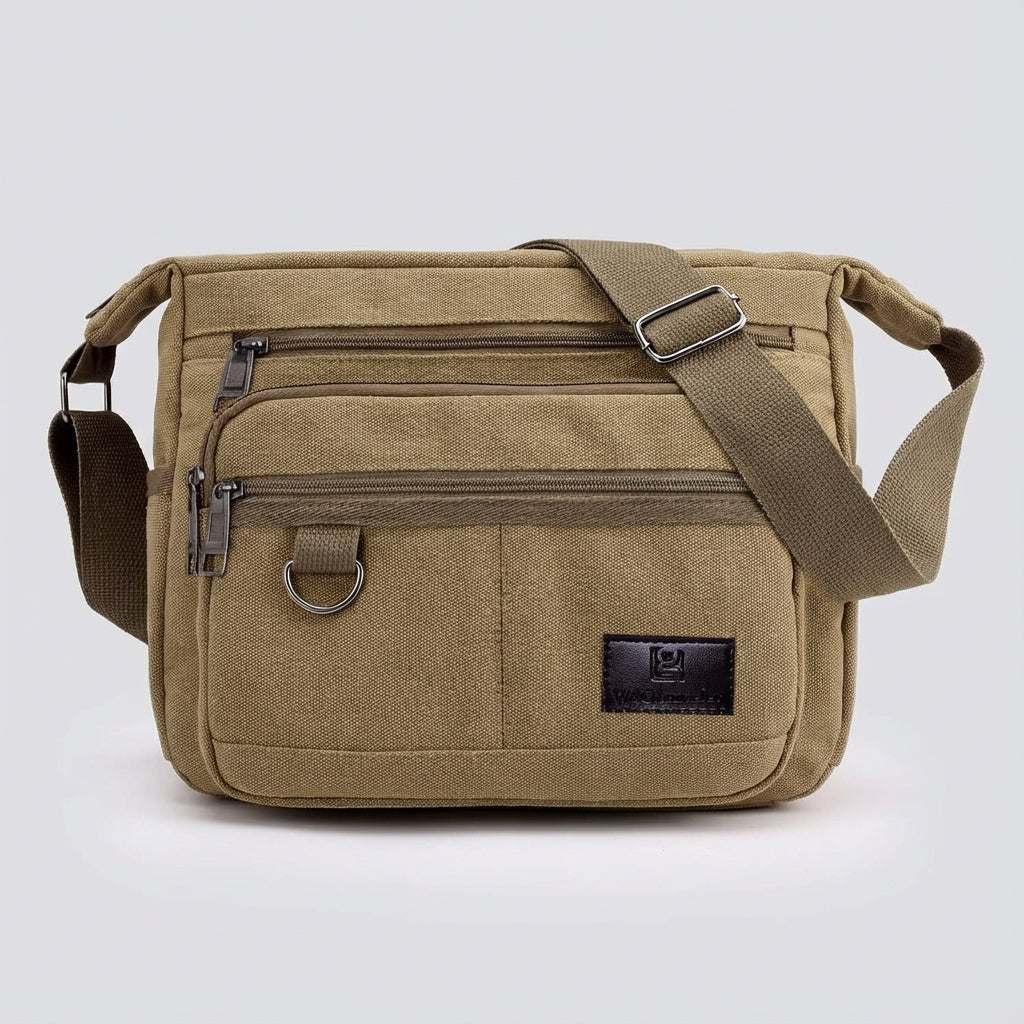 RFID-blokkerende unisex messenger tas van canvas, essentiële bescherming tegen diefstal van data.