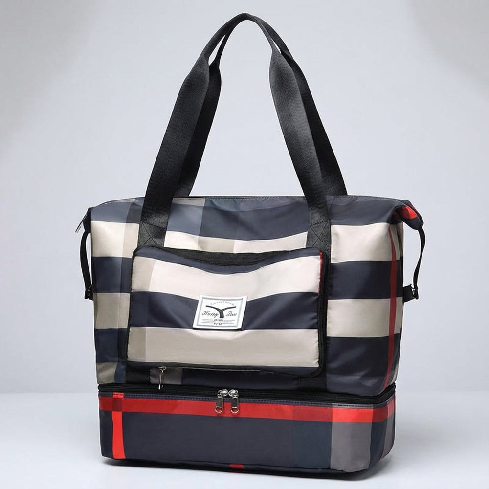 Waterafstotende duffeltas met apart bodemvak, perfect als reistas of sporttas voor unisex gebruik.