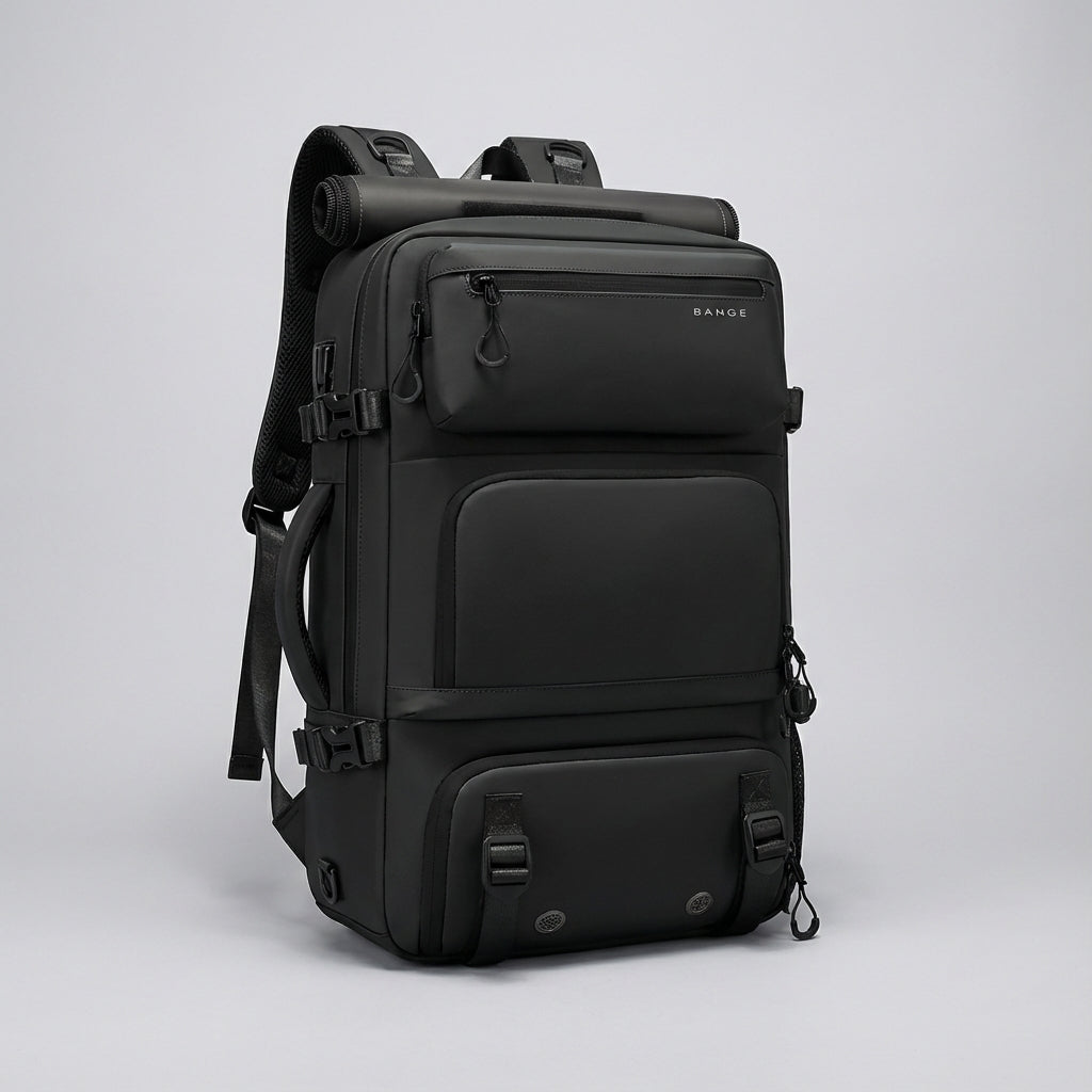 Stevige Safebound outdoor rugzak, waterdicht en ergonomisch. Geschikt voor wandelen, kamperen en avontuurlijke reizen.
