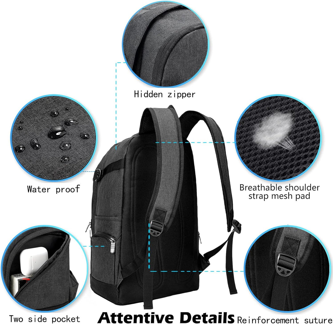 Professionele unisex 15.6 inch werkrugzak, slank design met slimme opbergvakken voor laptop.