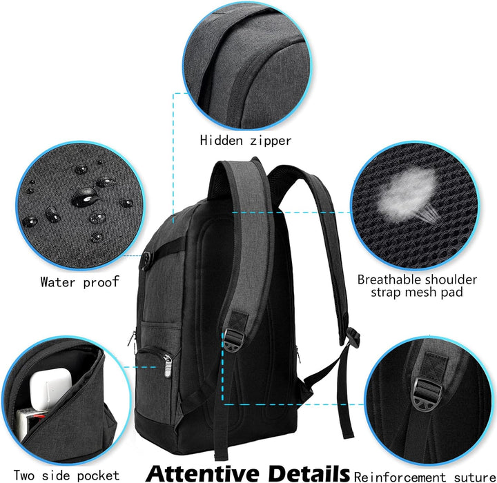 Professionele unisex 15.6 inch werkrugzak, slank design met slimme opbergvakken voor laptop.