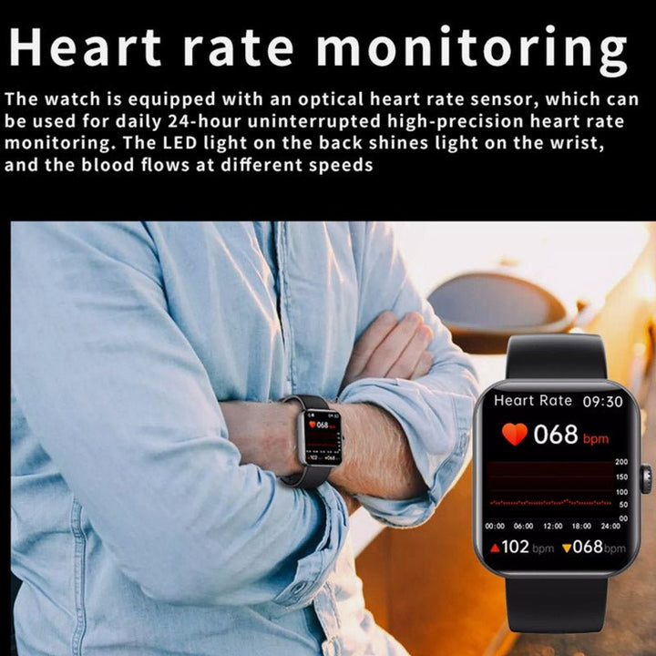 Multifunctionele smartwatch: bloedsuiker meter, hartslagmeter, stappenteller in één.