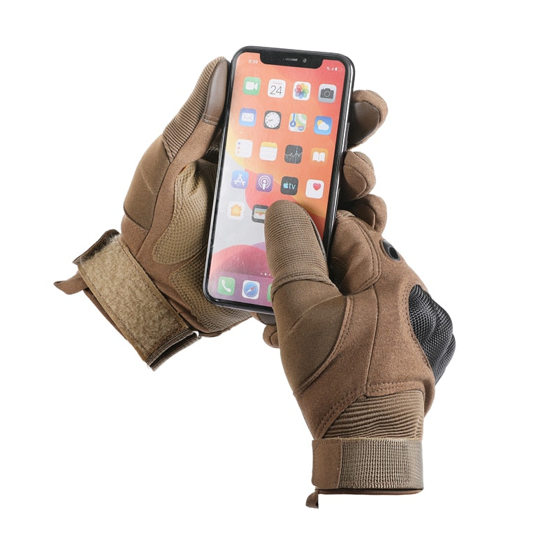Legerhandschoen™ unisex, tactisch met touchscreen, biedt bescherming en grip voor diverse activiteiten.