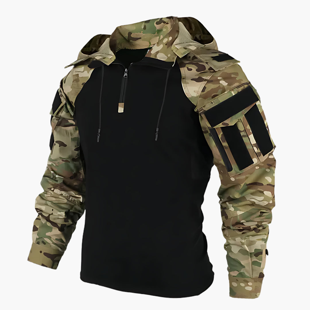 Duurzame tactische outdoor jas, winddicht en waterdicht. Ideaal voor alle weersomstandigheden en avonturen.