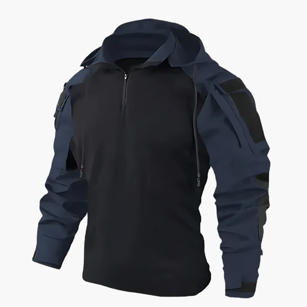Unisex tactische buitenjas met handige zakken. Wind- en waterdicht, perfect voor dagelijks gebruik en avontuur.