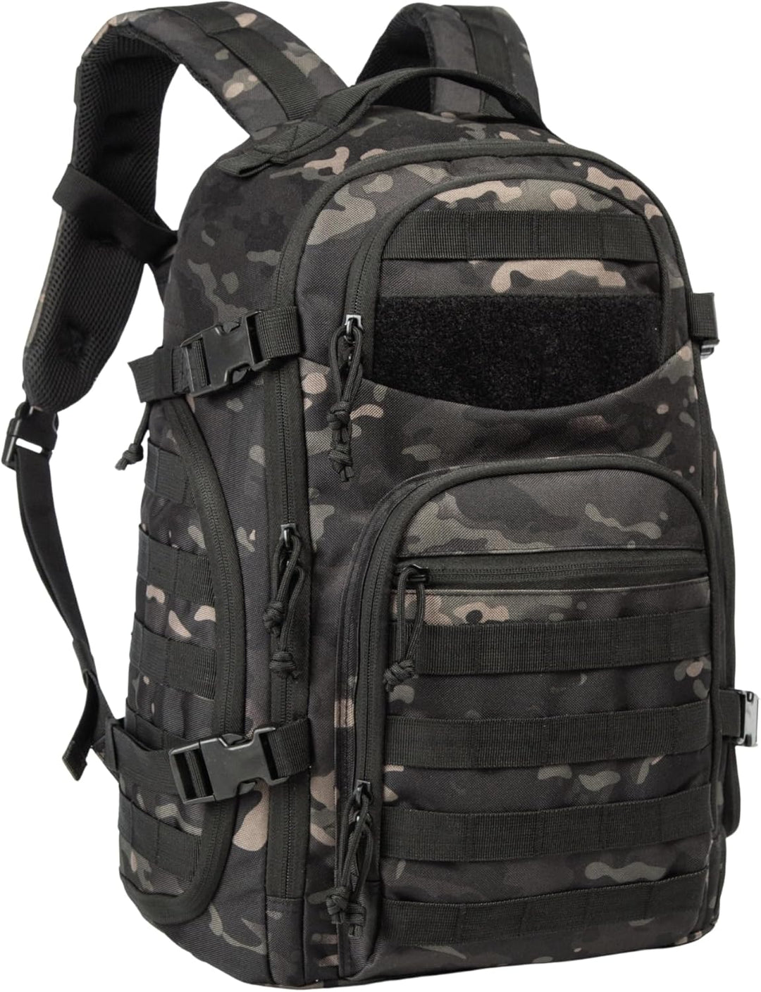 Unisex tactische rugzak 35L, ideaal voor outdoor, wandelen & kamperen met Molle systeem en laptopvak.