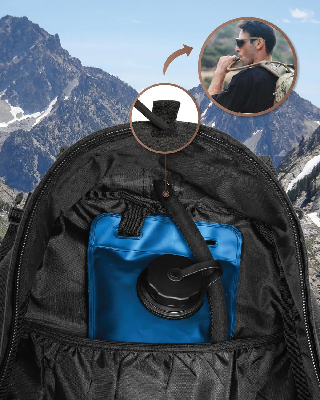 Unisex tactische outdoor rugzak 35L, klaar voor elk avontuur, inclusief laptopvak voor onderweg.