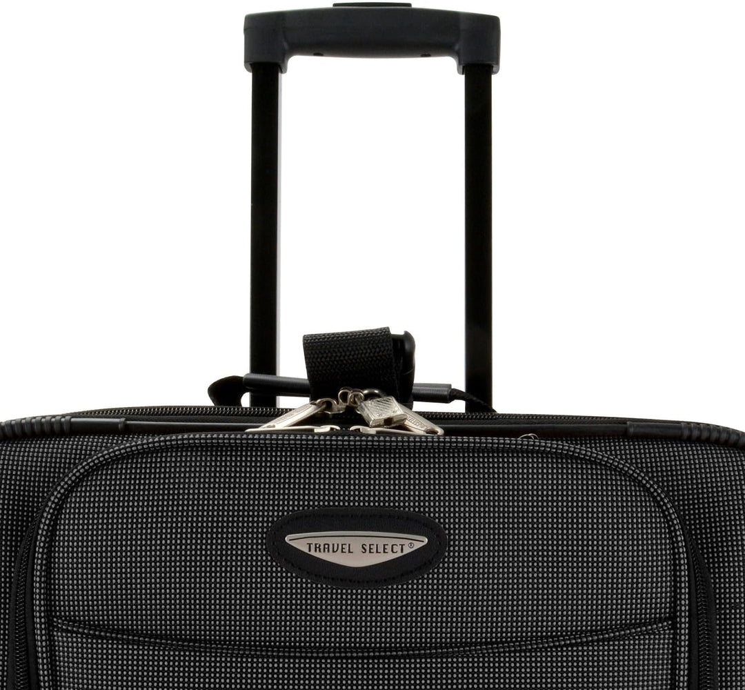 Klaar voor vertrek met de complete TravelMax 8-delige softshell bagageset, inclusief TSA slot en inpakblokken.
