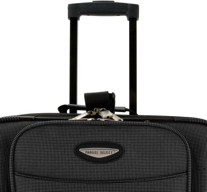 Klaar voor vertrek met de complete TravelMax 8-delige softshell bagageset, inclusief TSA slot en inpakblokken.