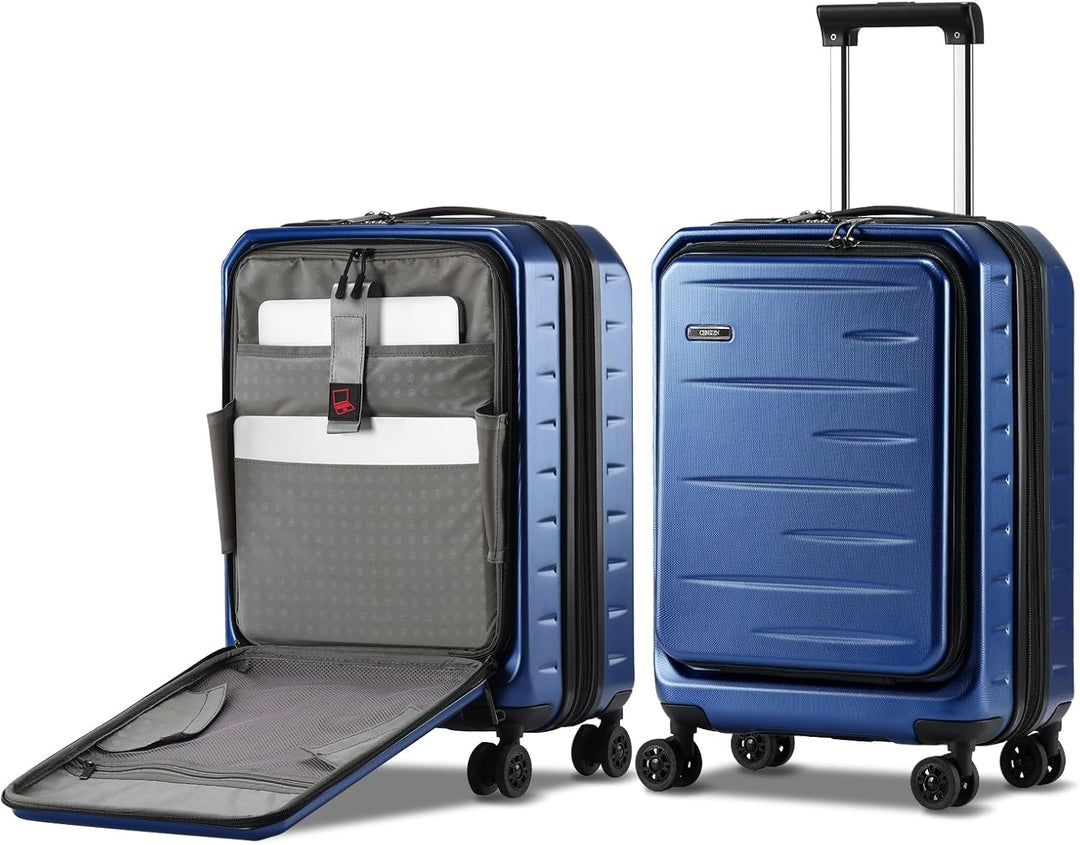 TSA-slot detail op de uitbreidbare hardcase koffer, voor veilige en douanevriendelijke reizen.