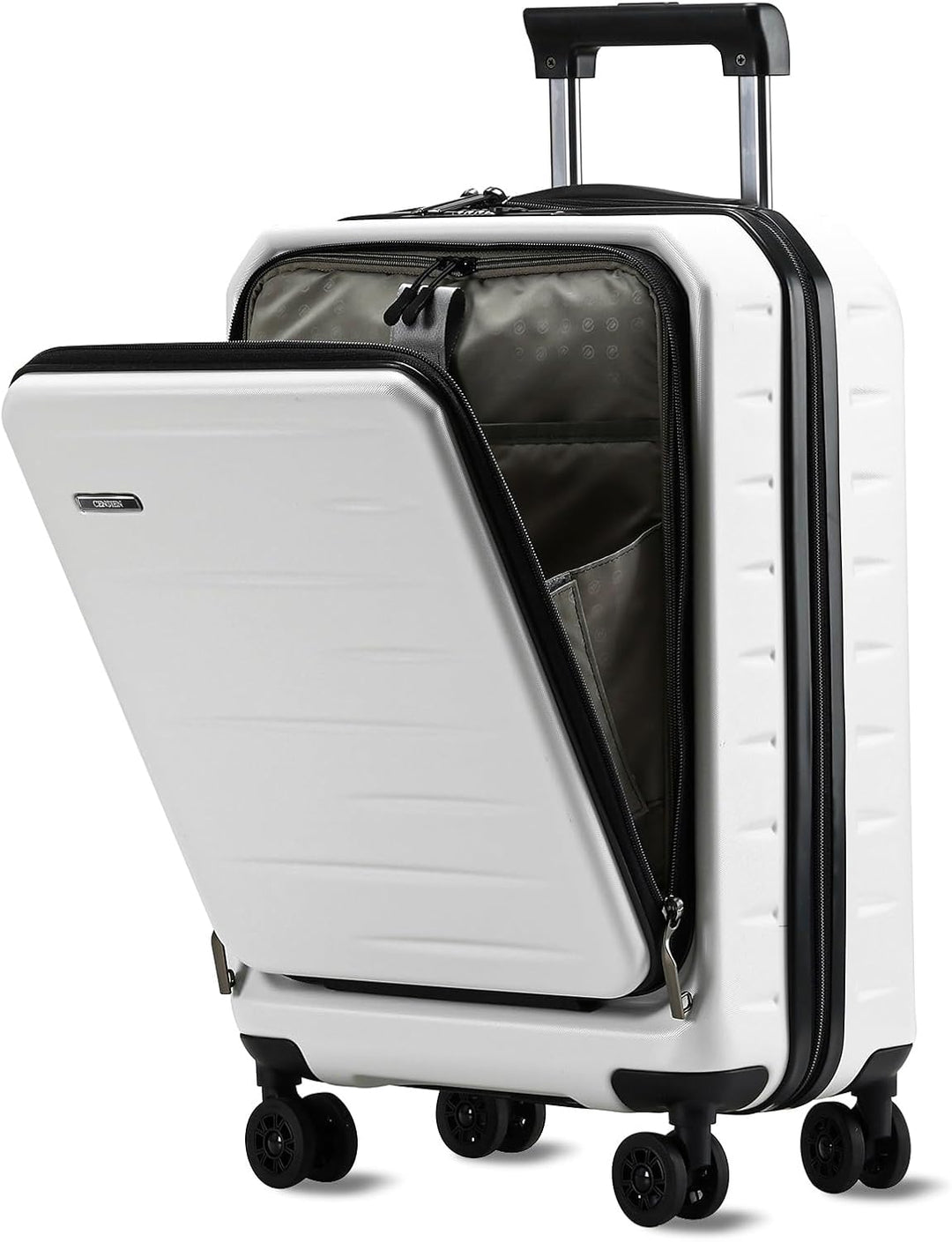 Uittrekbaar handvat van de spinner reiskoffer, ergonomisch en verstelbaar voor comfortabel reizen.
