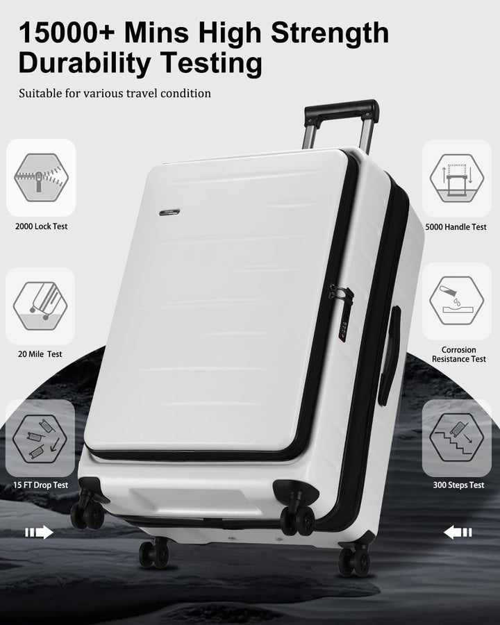 Uitgebreide capaciteit: de uitbreidbare rits van de hardcase koffer, voor extra inpakruimte.