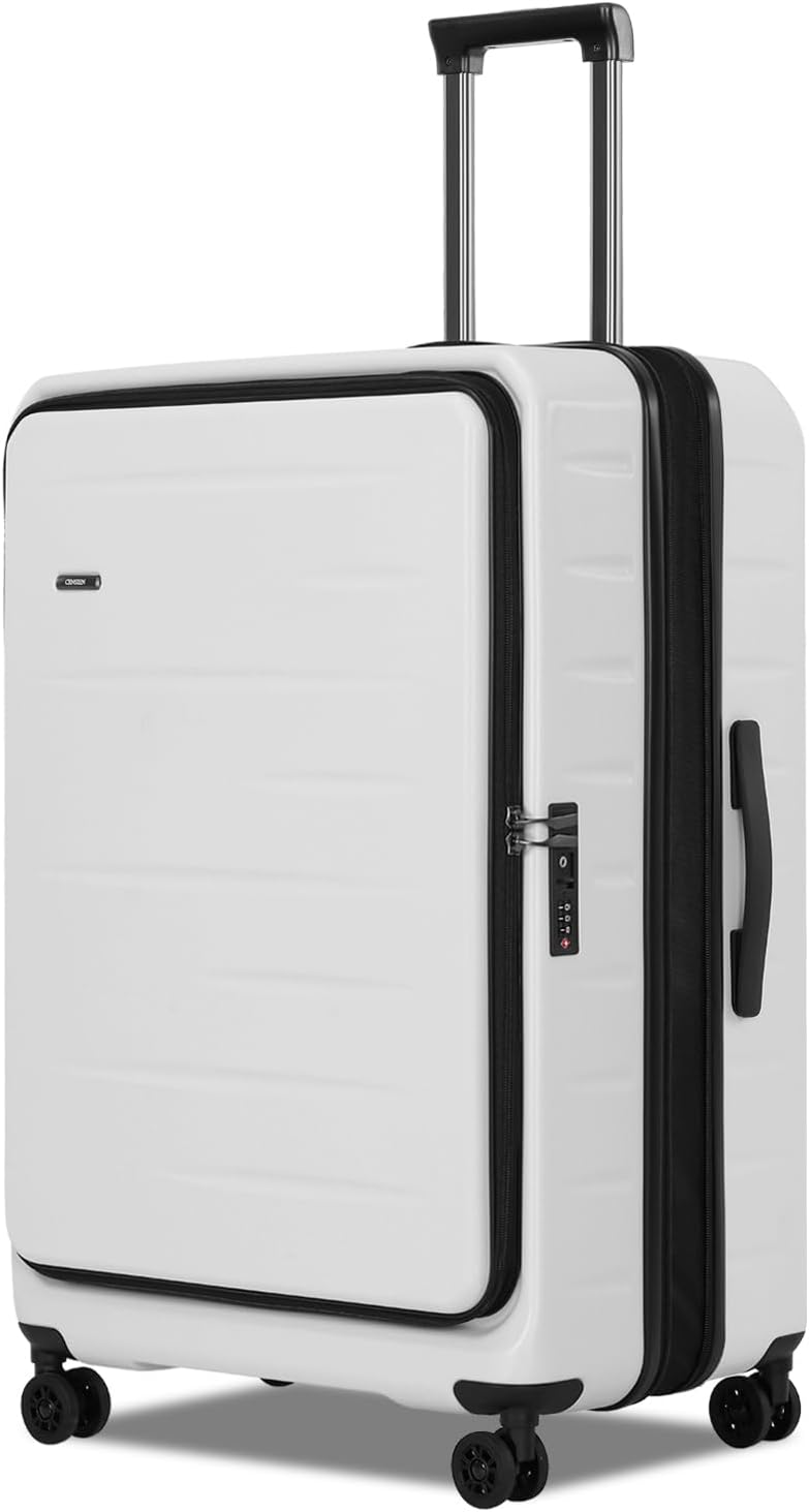 Compacte handbagage koffer, uitbreidbaar met hardcase, en handig voorvak. Ideaal voor reizen.
